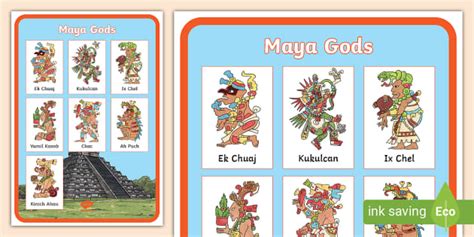 mayan gods and goddesses names.